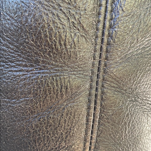 HUGO BOSS Sheepskin Bomber Jacket Brown Leather Jacket size large - Picture 8 of 16